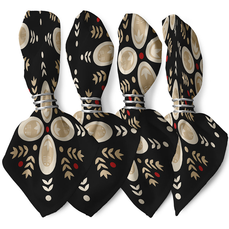 Ensemble de serviettes 4 pièces Mazee, Noir