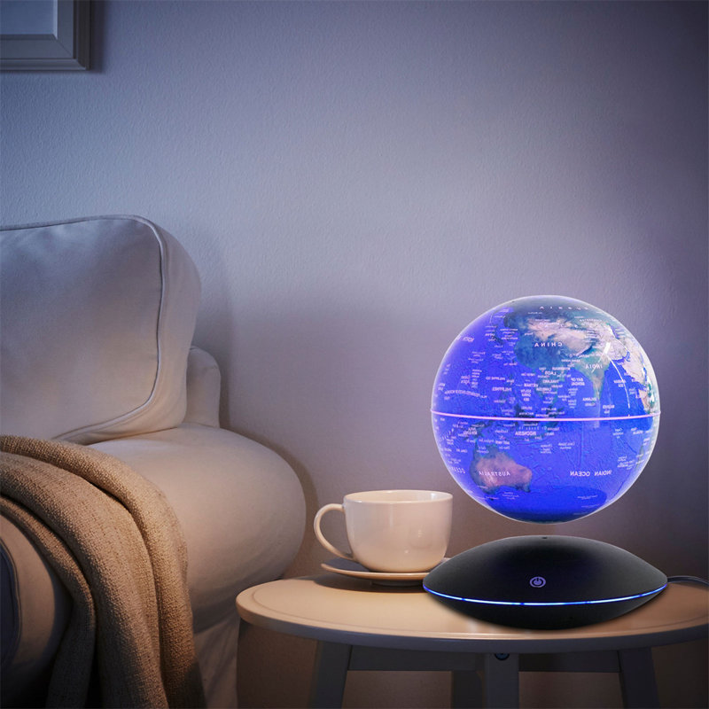 Globe flottant magnétique l 6 po avec lumière DEL dégradée
