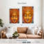 Visage de Bouddha Leisha sur planches-108444649