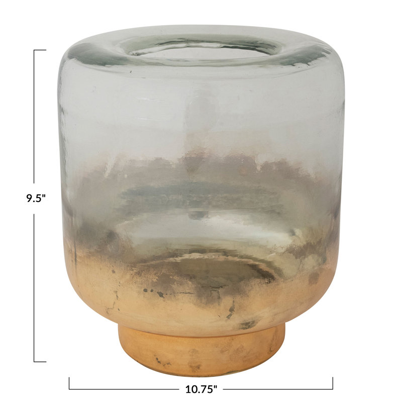 Mercury Glass Hurricane Candle Holder