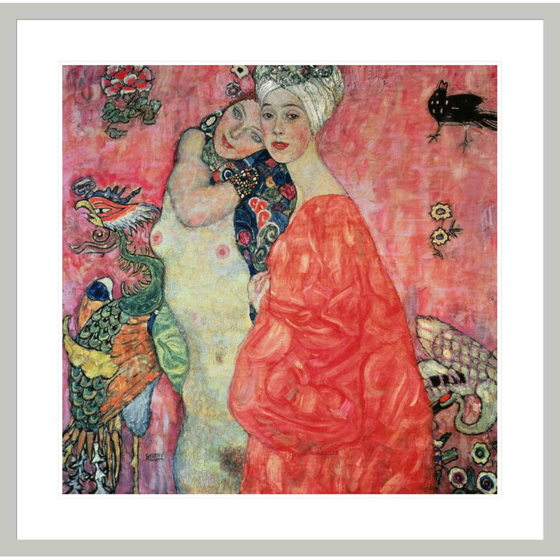 Femmes amies (les petites amies) par Gustav Klimt, impression giclée encadrée, 33.5" H x 33.88" W