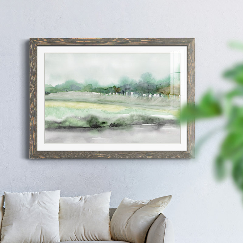 «Season of Summer» - peinture encadrée, H 31,5 po x l 23,5 po x P 1,5 po, Encadrement gris