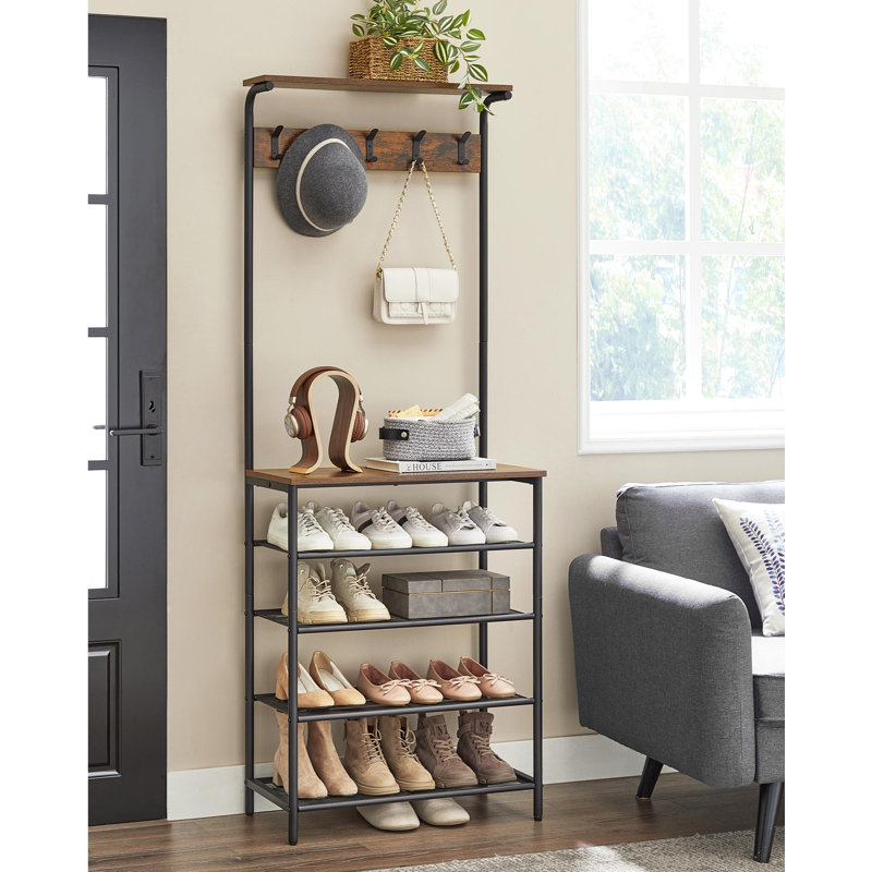 Hall Tree With Shoe Bench