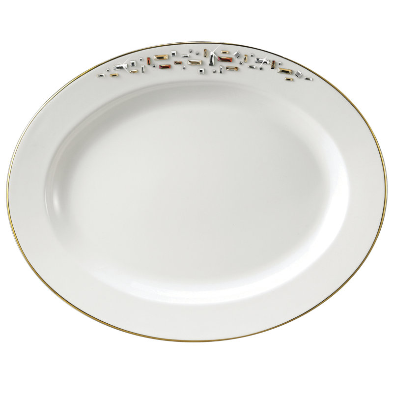 Plateau ovale en porcelaine Diana