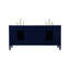 Rivers 72'' Double Bathroom Vanity with Marble Top-598340283
