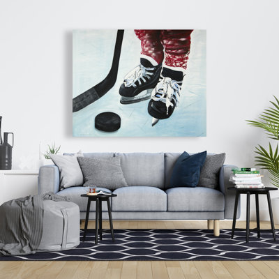 Jeune joueur de hockey - Toile des Fêtes pour la décoration intérieure