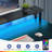 Computer Desk with Monitor Stand & Charging Station, Gaming Desk with LED Lights &  Drawers-567466522-567466501