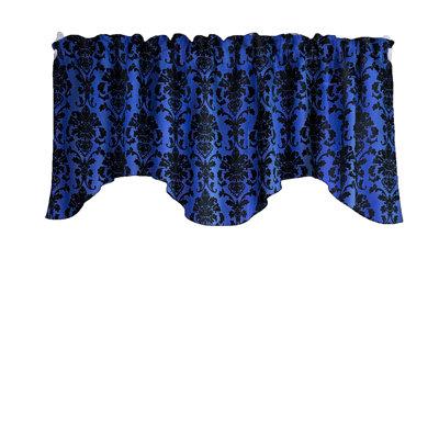 Cantonnière en popeline à motif floral ondulé 58 po