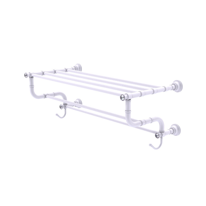 Porte-serviettes mural Freyja, Blanc mat, H 10,6 po x l 26 po x P 12,5 po