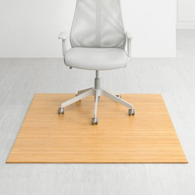 Standard 8mm Thick Bamboo Chair Mat – Anti-Slip, Straight Cut, Designed for Hard Flooring