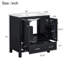 Meuble-lavabo de salle de bain avec lavabo simple, meuble-lavabo sous comptoir, armoire de rangement avec 2 portes et un tiroir, fermeture en douceur-1411319585-1411319584