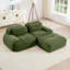 Canapé de 208 cm en tissu velours côtelé doux, design modulaire, multiples combinaisons, accoudoirs incurvés, assemblage requis, mousse haute résilience, convient pour le salon, les espaces de détente et la chambre.