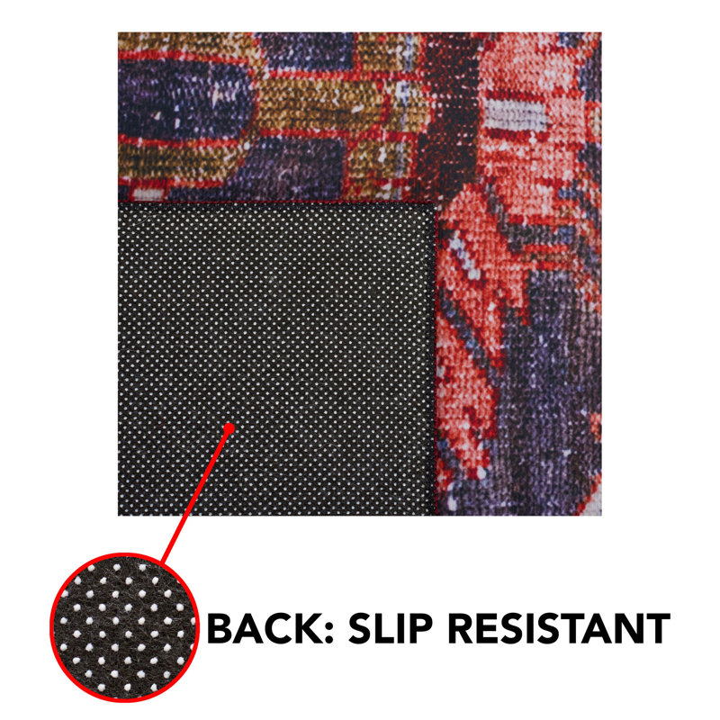 Tapis bleu marine / rouille Gullion Southwestern, Tapis de couloir 2 pi 6 po x 12 pi