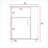 Microwave Lower Cabinet, Single Door 3 Side Shelves - White | Particle Board-123021596
