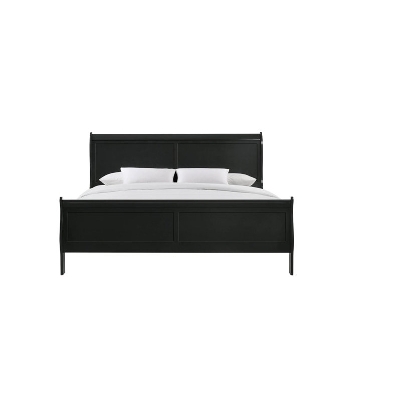 Mobilier de chambre à coucher Louis Phillipe, Noir, noir, noir, noir, Très grand lit
