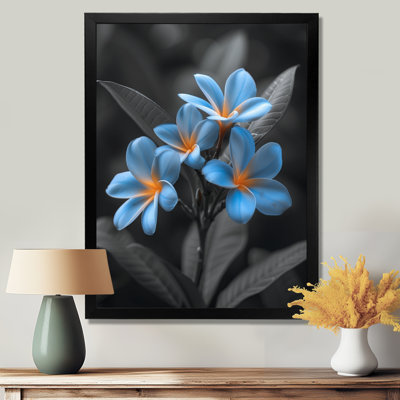 Oasis urbaine bleue Plumeria - décoration murale Plumeria