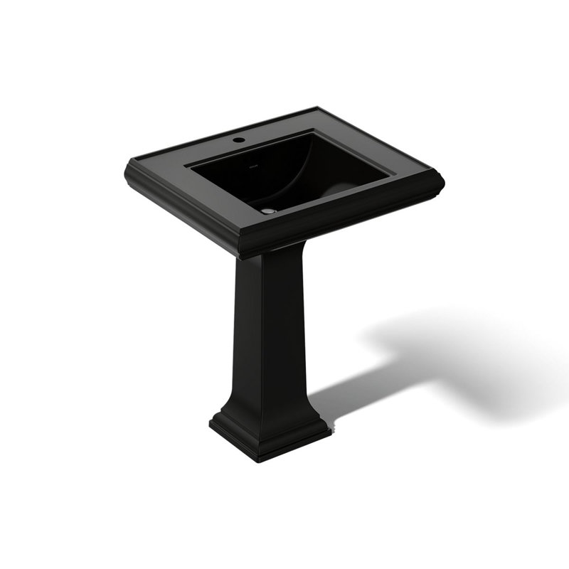 Memoirs Pedestal Bathroom Sink Set, White, Single Hole