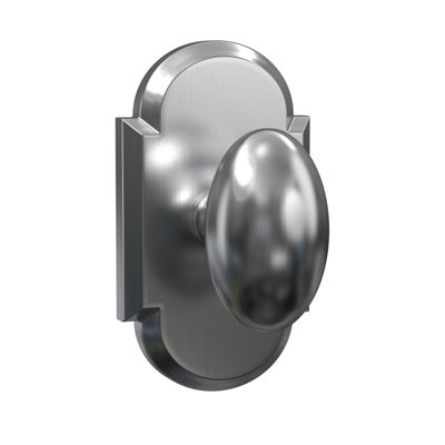 Bravura 905-G2 Oxford Passage Knob on Arched Rose in Satin Nickel