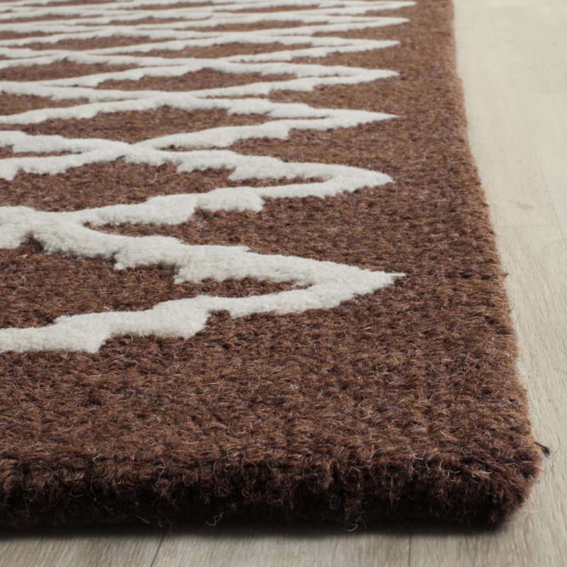 Cannen Hand Tufted Wool Geometric Rug, Rectangle 2' x 3'