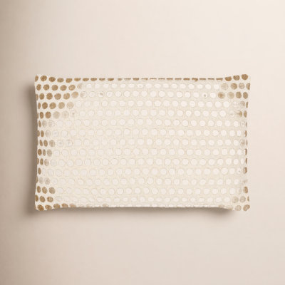 Zetta Polka Dots Cotton Reversible Throw Pillow