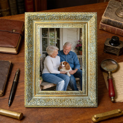 Cadre photo mural antique doré 1PC 11 "x 14" avec cadre PS léger