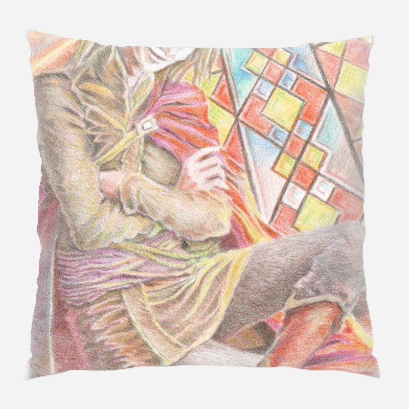 Housse de coussin d'extérieur carré, Microsuède, Intérieur