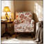 Fauteuil fleuri avec garniture cloutée et pieds en bois massif, idéal pour un décor champêtre et traditionnel, fauteuil d'appoint pour salon Wayfair