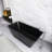 67*31.5*23.1 Inch Black Matte Freestanding Bathtub, Solid Surface, Comfortable And Safe For Family Bathrooms Soaking 67 Inches, Contemporary Bathroom Use