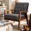 Fauteuil en polyester touffeté de 27,36 po de largeur Vanhook-1247452154