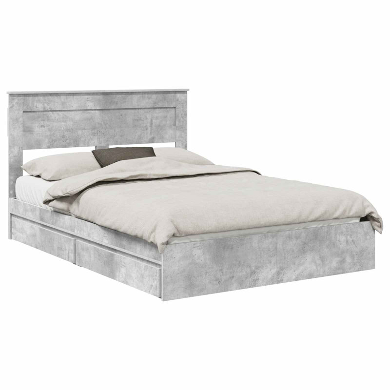 Bed, Kingsize (5'), Concrete Grey