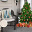 Couvre-oreiller de Noël 18 x 18 pouces, ensemble de 2 taies décoratives pour arbre bleu imperméable rouge, décorations de Noël, coussins décoratifs pour les fêtes, gris