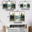«Green Pine Trees Mist Morning I», ensemble d'art mural pin-107213682-107213685