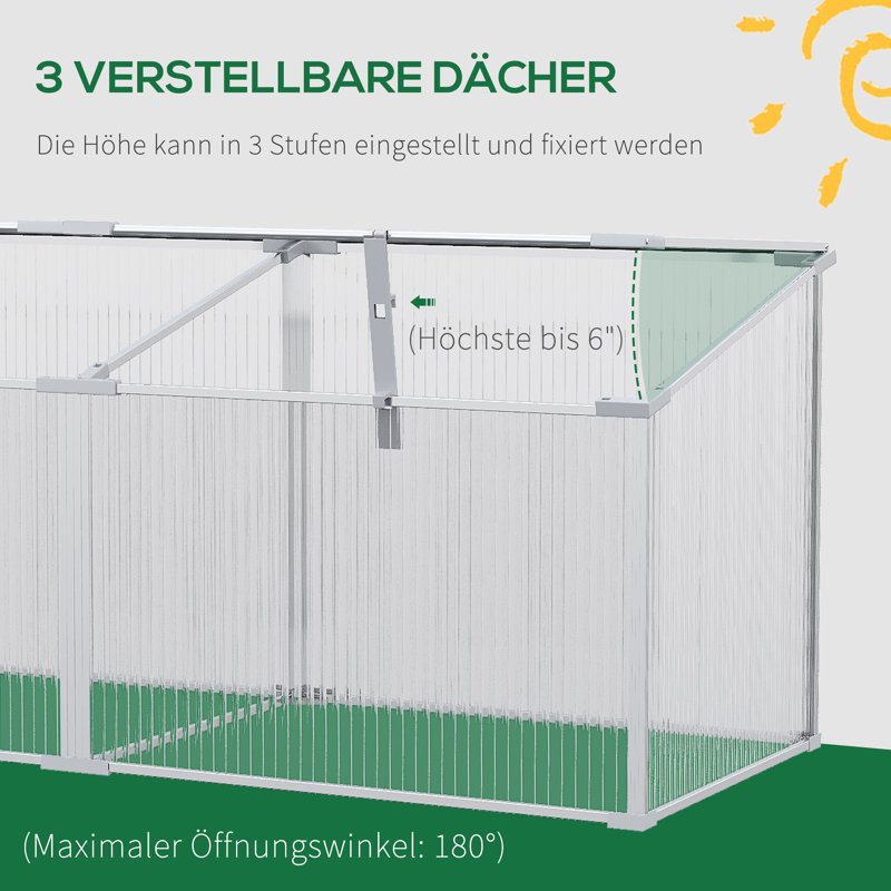 Anusan 6 Ft W x 1.5 Ft D Mini Greenhouse