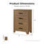  Commode 4 tiroirs Antibes Rowane