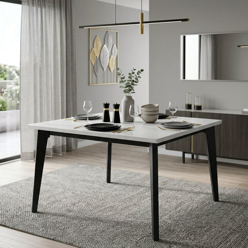 Table de salle à manger Woburn, H 37 po x L 54 po x l 54 po