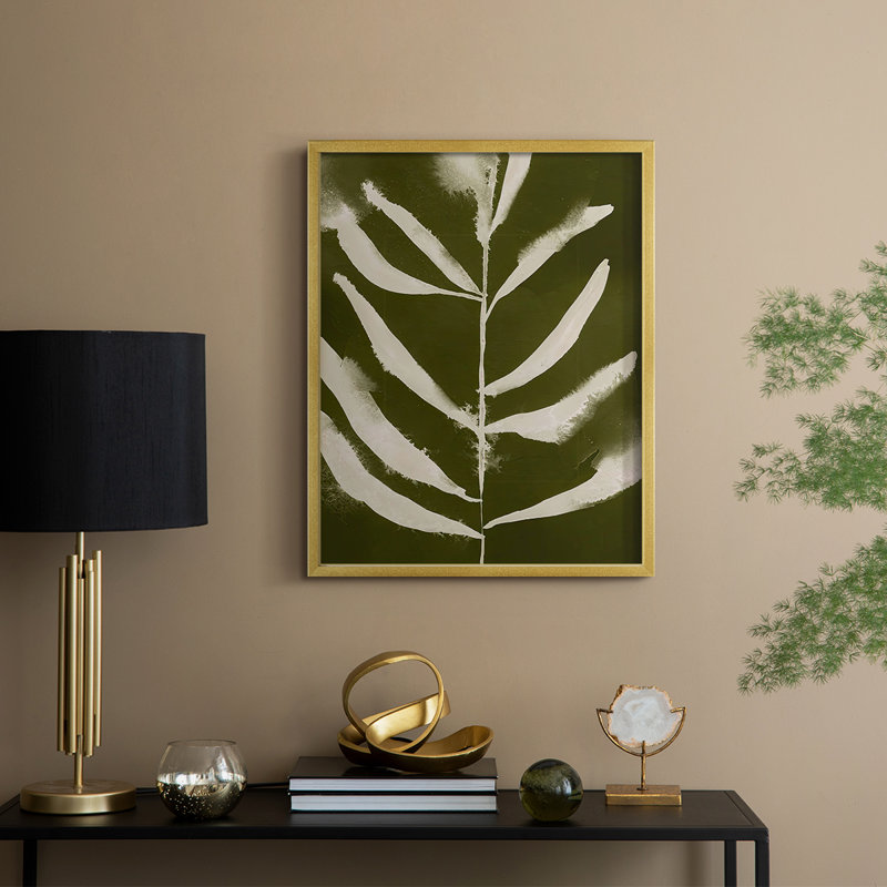 «Organic Bloom II», reproduction encadrée - bois massif, H 15 po x l 12 po, Doré