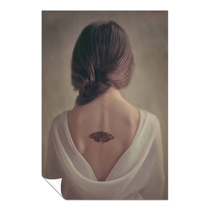 Woman Back Butterfly - No Frame Print, 91cm H x 61cm W x 0.5cm D