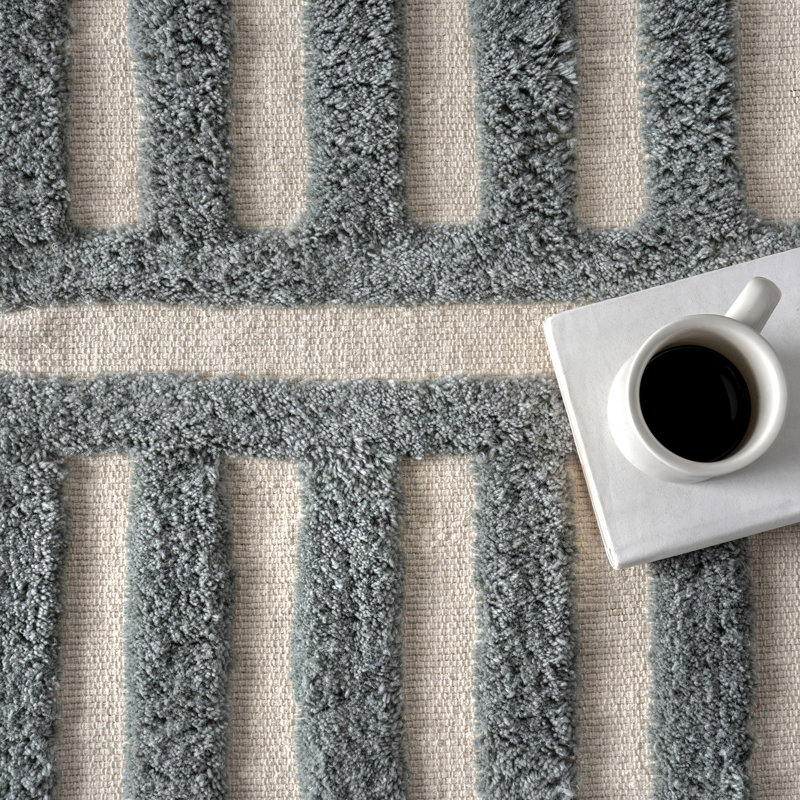 Merrick Tasseled Wool Area Rug, Rectangle 5' x 8'