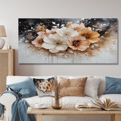 Silent Burst Of Autumn Poppies Flowers - Art mural coquelicots