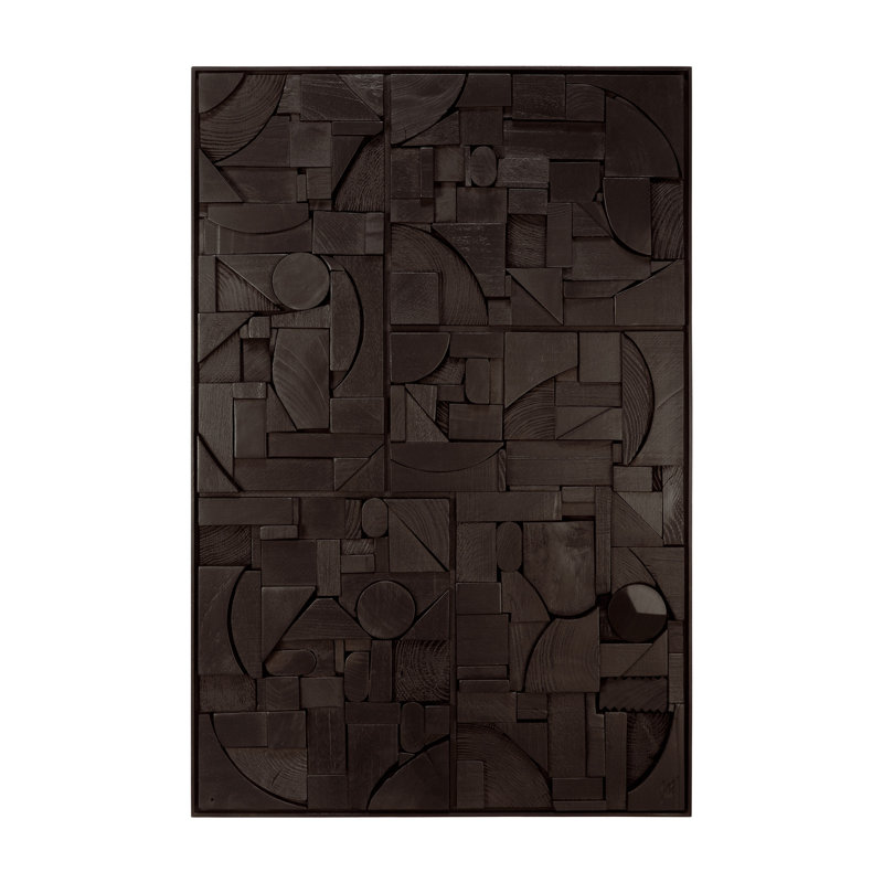 Handmade Solid Wood Wall Decor, Black