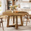 Round Solid Wood Dining Table
