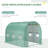 Plastic Greenhouse Cover Replacement, Heavy Duty Waterproof Tarp For Hoop House, Sheeting With 6 Windows, Door & Reinforcement Grid