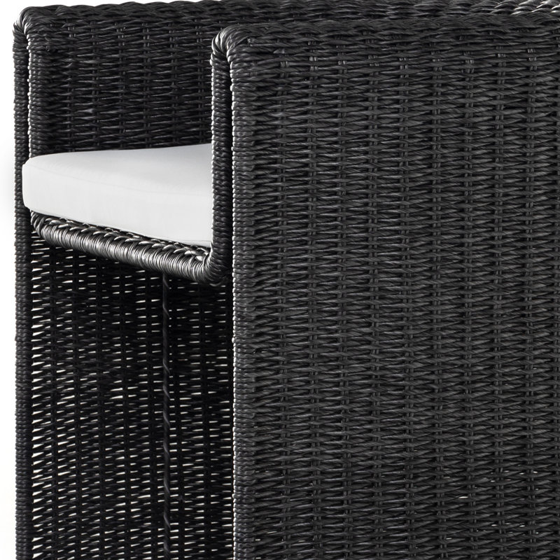 Grass Roots TUCSON OUTDOOR DINING ARMCHAIR-WHITE, Vintage Coal
