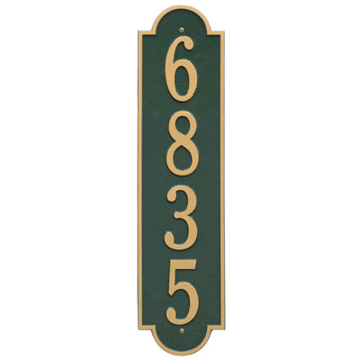 Plaque d'adresse murale personnalisée sur 4 lignes Richmond