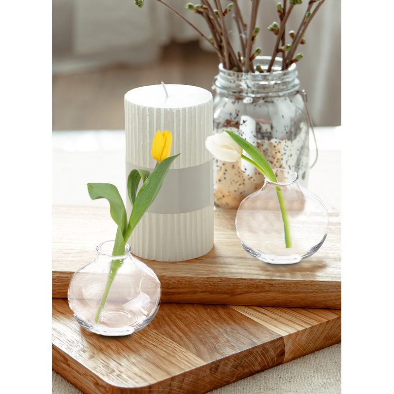 Ensemble de vases de table en verre 4 pièces intérieur / extérieur Tahir