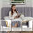 Bedias Set of 2 Twin Upholstered Platform Bed, Velvet Bed Frame with Vertical Channel Adjustable Headboard, Wooden Slats Support, No Box Spring Needed, Noise Free, Gray-353669282