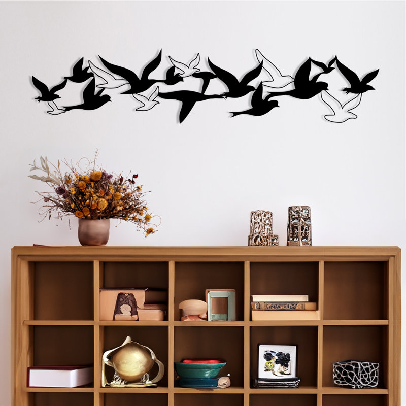 Elegant Black Decorative Metal Wall Accessory, 39.4 x 8.7 inches | 100% Metal Construction, Thickness: 0.05 inches | Perfect for Home Décor, Living Room, and Office Spaces, Stylish and Durable Design
