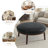 Full-Grain Genuine Italian Leather Ottoman-466259476
