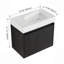 Meuble-lavabo 24 po avec lavabo en céramique, meuble-lavabo mural flottant, armoire de rangement en bois avec portes doubles pour la salle de bain-115688512