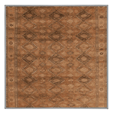Machine Washable Persian Brown Area Rug